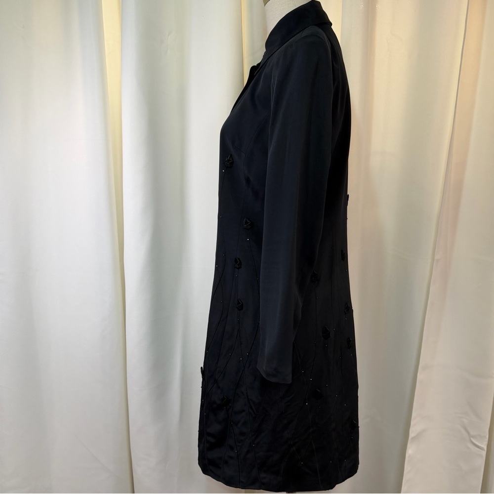 Cache Gold Label Vintage Y2K Floral Bud & Crystal Embroidered Coat & Skirt Set M - Picture 9 of 16